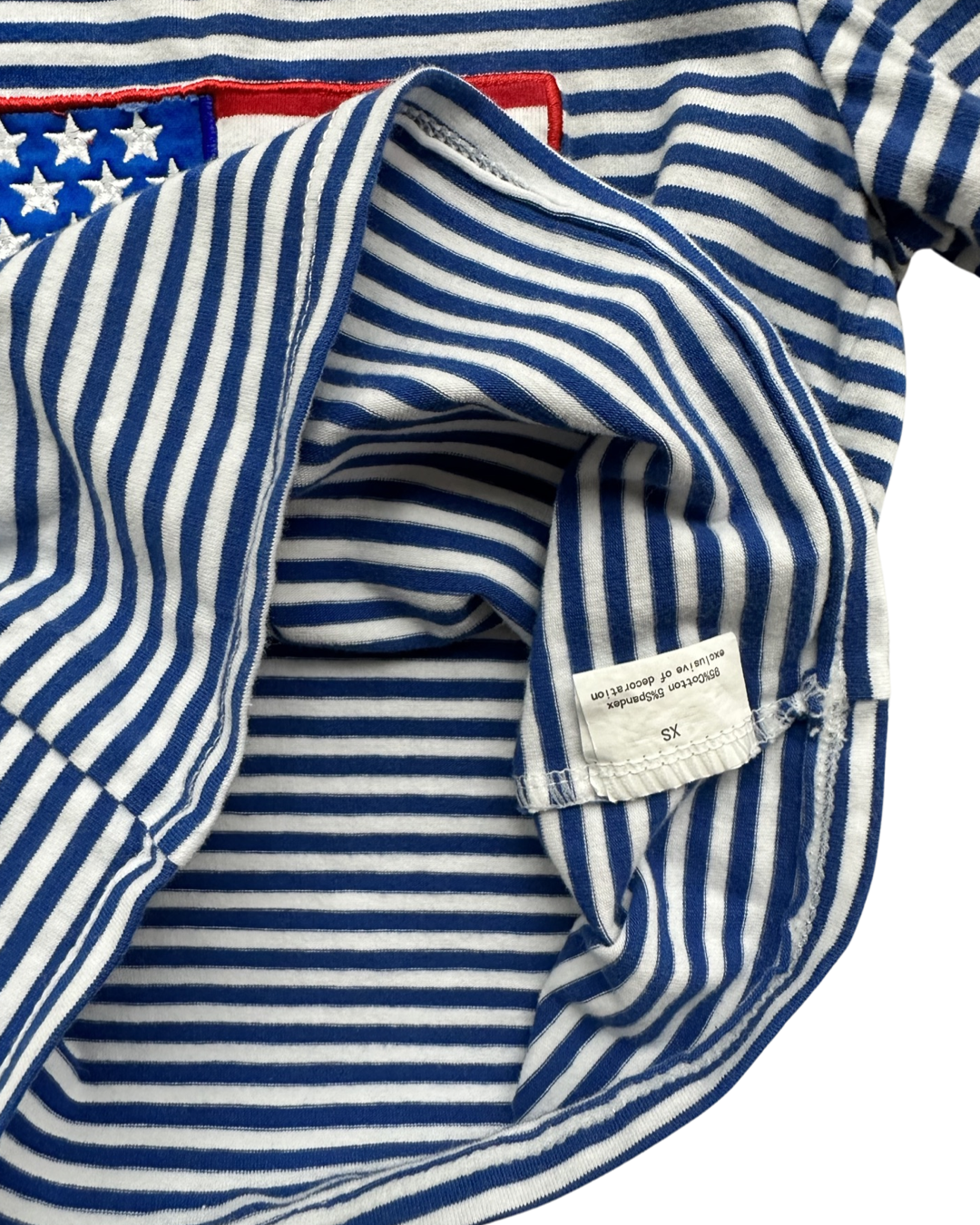 12M-18M XS Baby Boy Embroidered American Flag Shirt Top