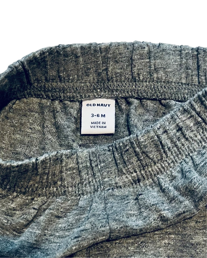 3-6M Baby Boy Grey Old Navy Jogger Shorts