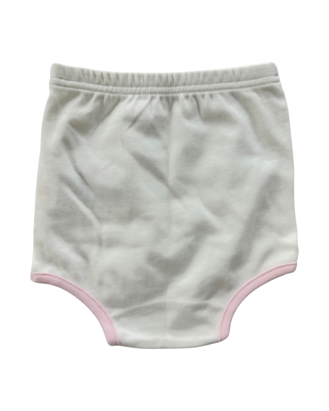 3-6M Baby Girl Embroidered Bunny Diaper Cover