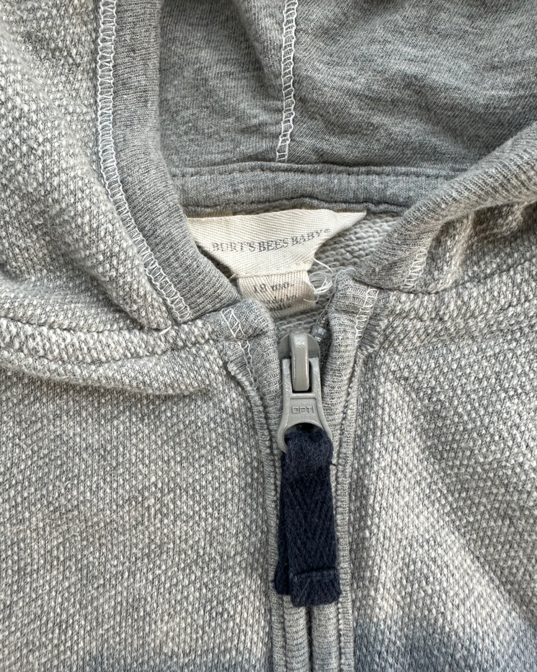 18M Baby Boy Burt’s Bees Organic Cotton Blue Ombré Tie Dye Zip Up Hoodie Shirt