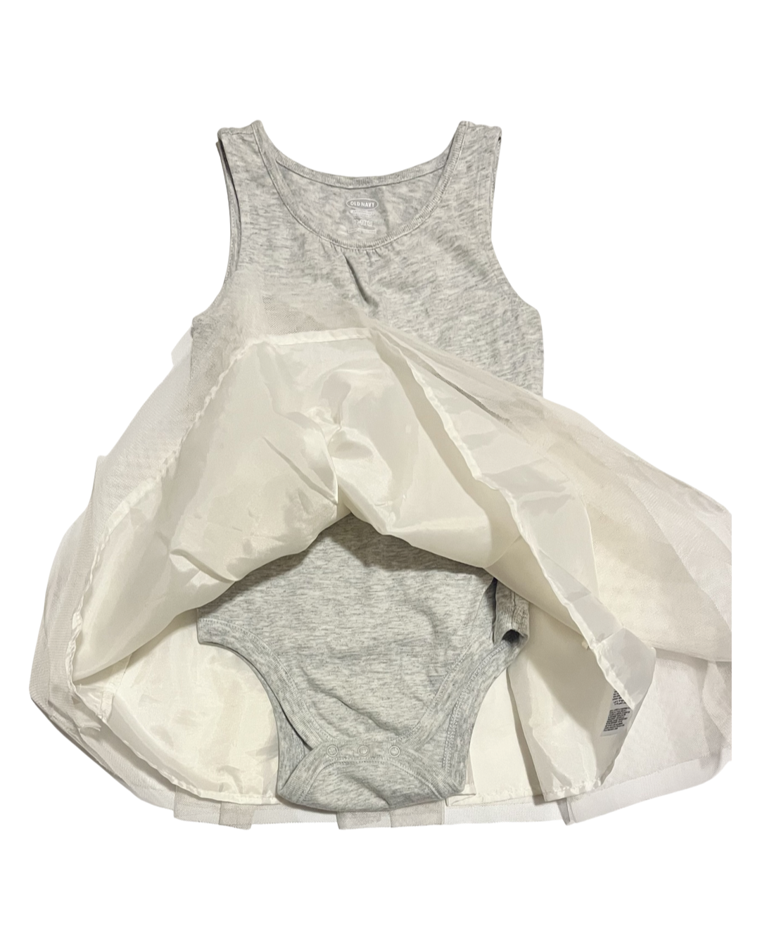 12M-18M Baby Girl Old Navy Gray / Cream Tulle Tutu Dress