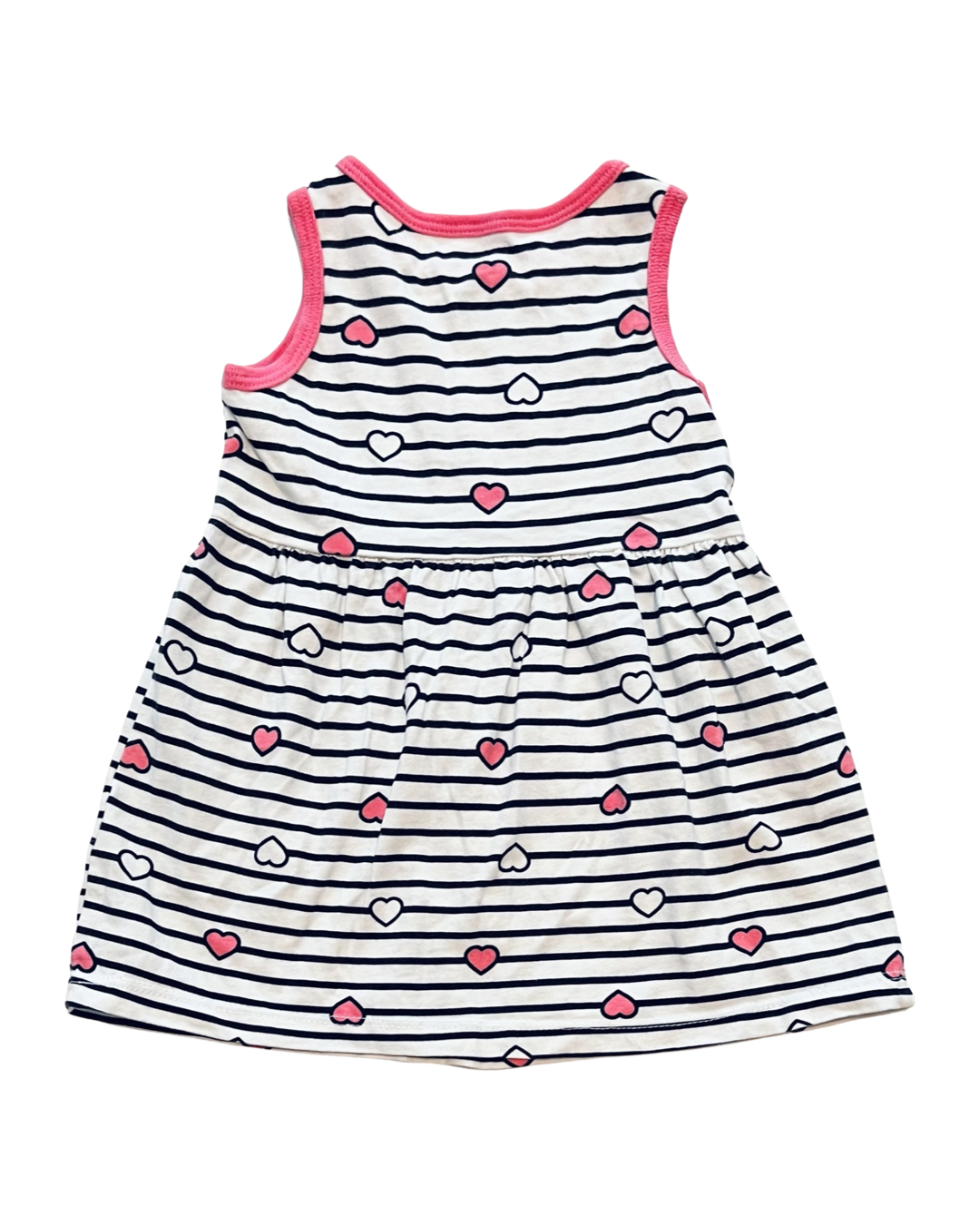 9M Baby Girl Carters Navy / Pink Heart Dress