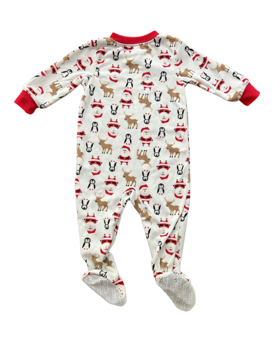 12M Baby Boy Carters Fleece Santa Christmas PJs