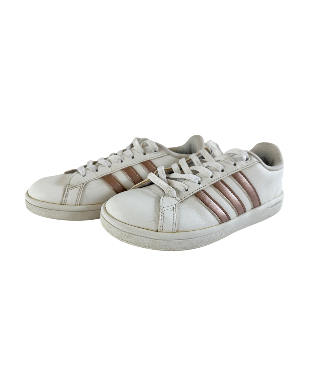 Women’s Size 6 Adidas White / Rose Gold Cloudfoam Sneakers Shoes
