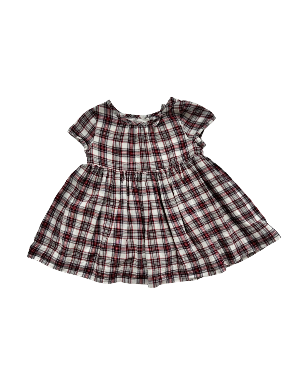6-12M Baby Girl Baby Gap Maroon Plaid Dress
