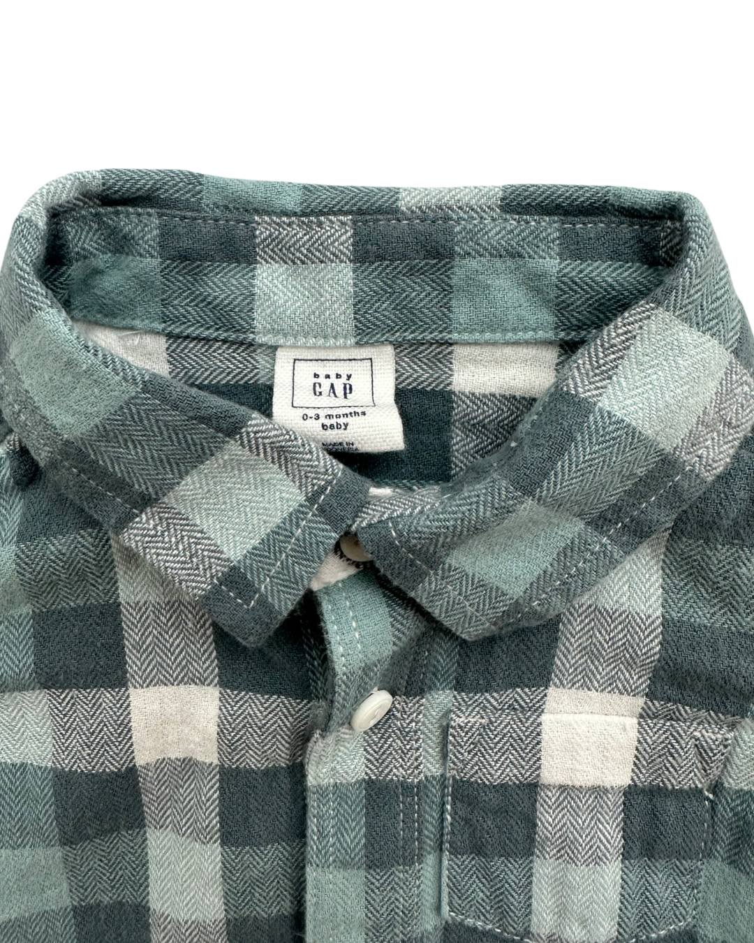 0-3M Baby Boy Baby Gap Gray Flannel Shirt