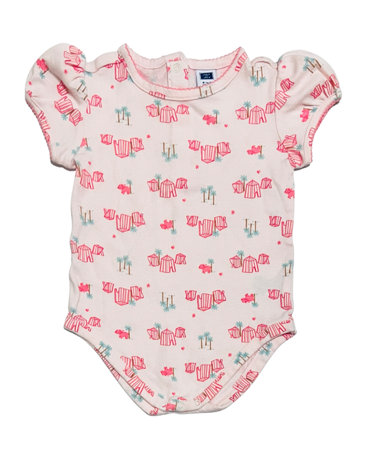 6-12M Baby Girl Janie & Jack Pink Elephant Onesie