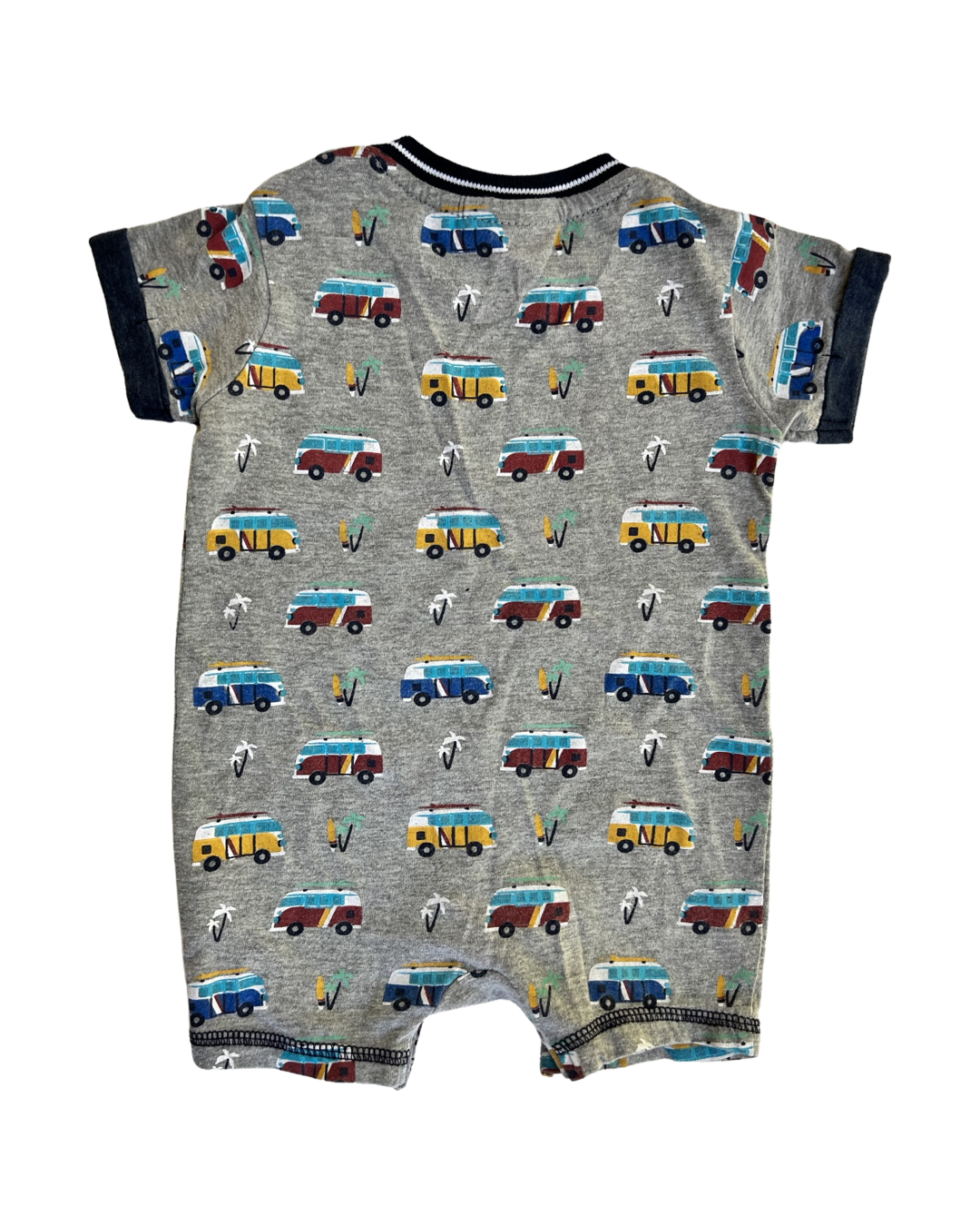 9M Baby Boy Bear Camp Surfer Van Romper