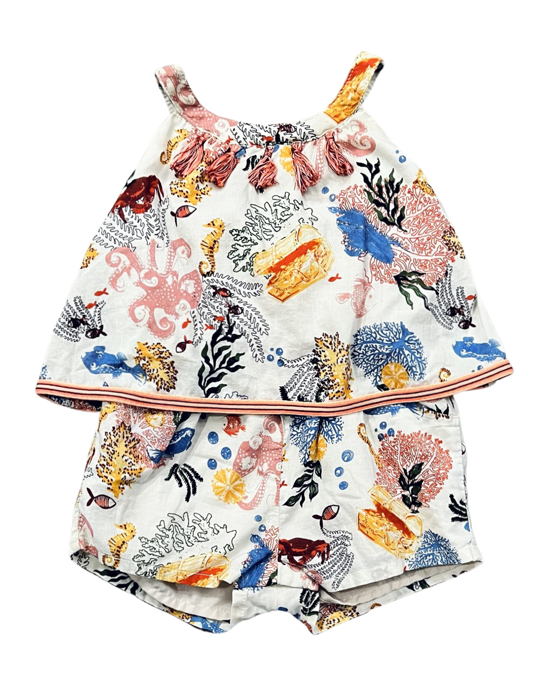 12M Baby Girl Tommy Bahama Sea Life Romper