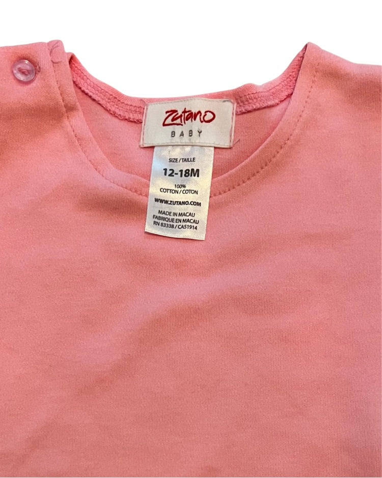 12M-18M Baby Girl Pink Zutano Shirt