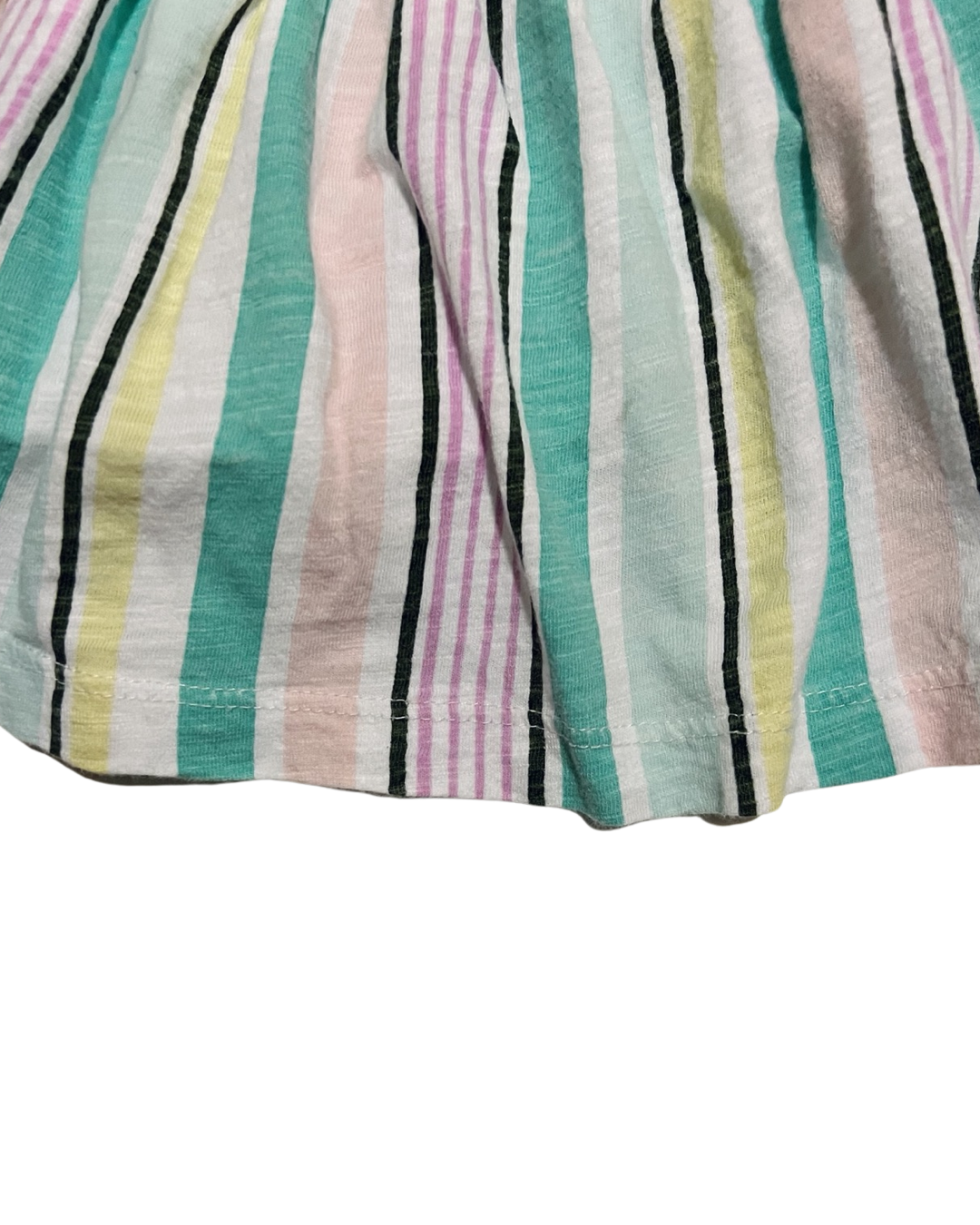 18M Baby Girl Pink & Aqua Striped Carters Skirt w/ Attached Bloomers