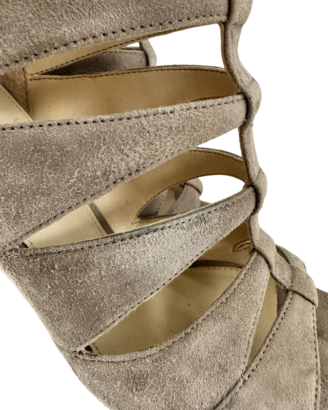 Women’s Size 6M Leather Marc Fisher Neutral Caged Hindera Pumps Heels shoes