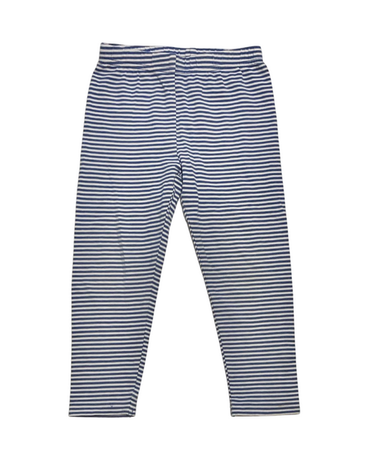 24M Baby Girl Blue & White Striped Carters Leggings