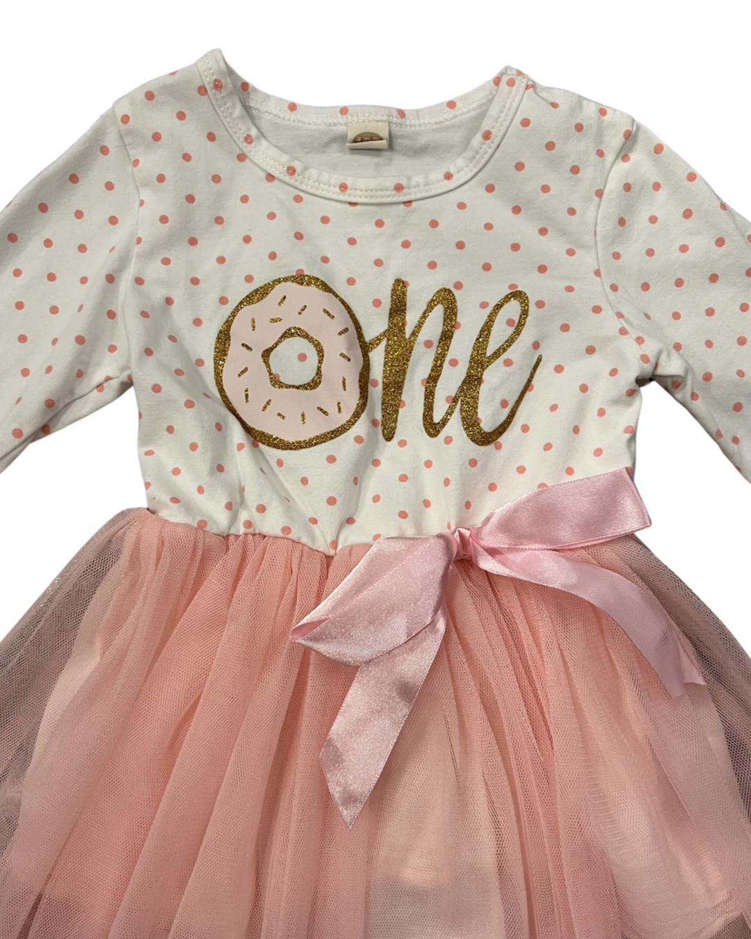 12M-18M Baby Girl Donut One Pink Boutique Dress