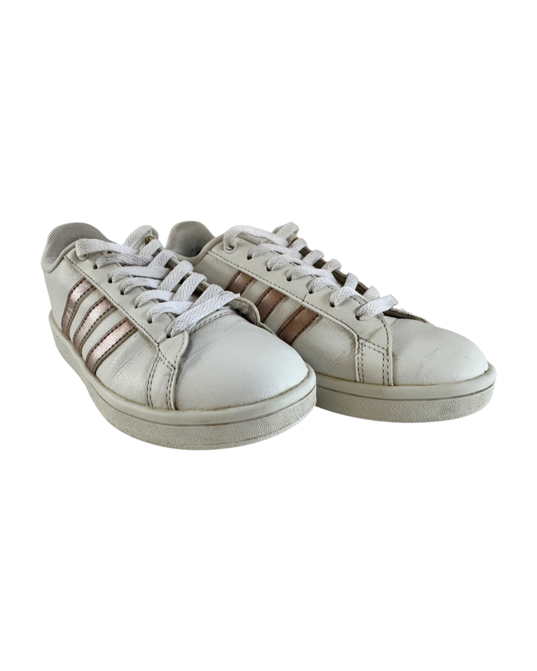 Women’s Size 6 Adidas White / Rose Gold Cloudfoam Sneakers Shoes