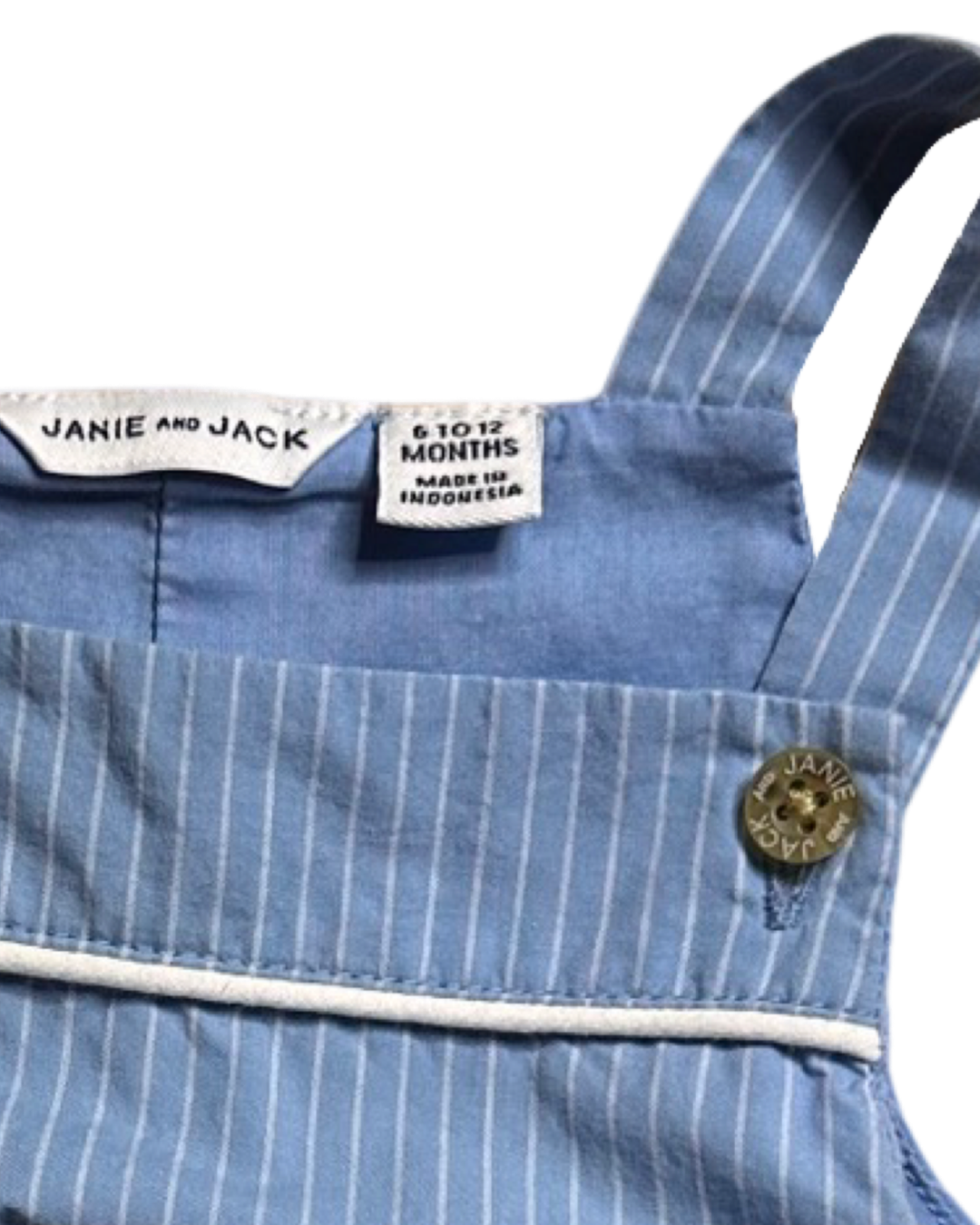 6M-12M Baby Boy Blue Stripe Janie & Jack Romper