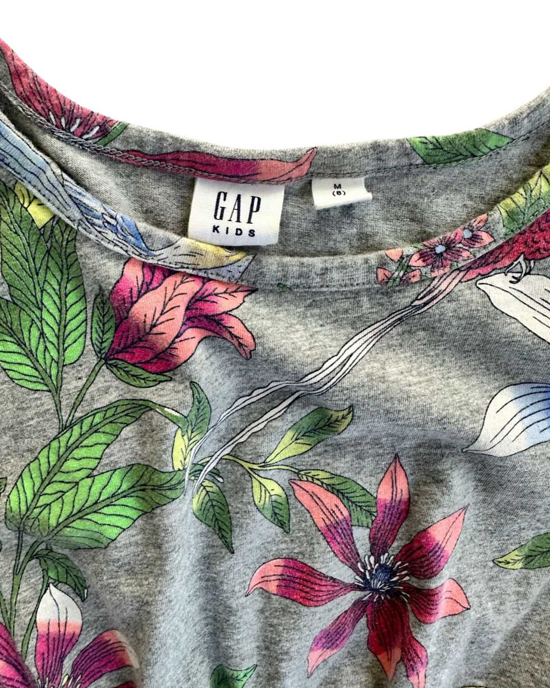 Toddler Girl Medium (8Y) Gap Kids Gray Floral Dress