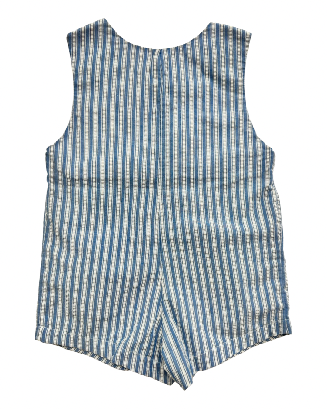 18M Baby Boy Samara Blue Seersucker Helicopter Romper Bubble