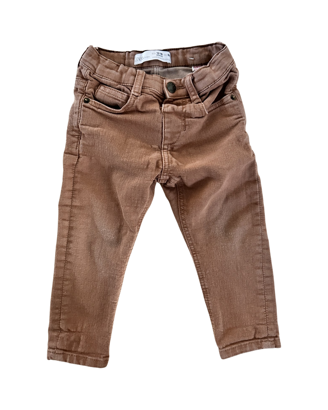 12M-18M Zara Baby Boy Camel colored Jegging Jeans
