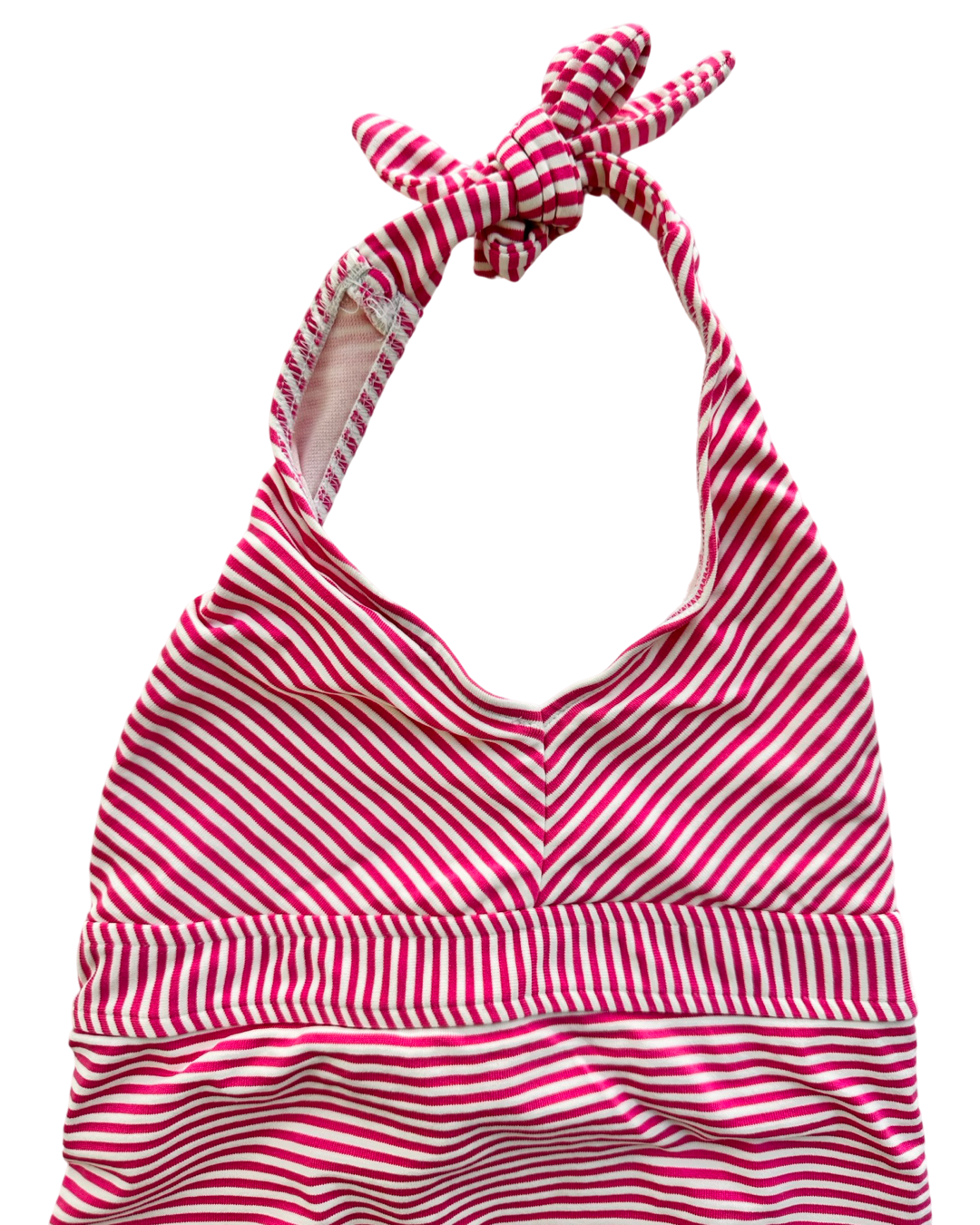 Girls Size 10 Florence Eiseman Pink Striped One Piece Swim Suit