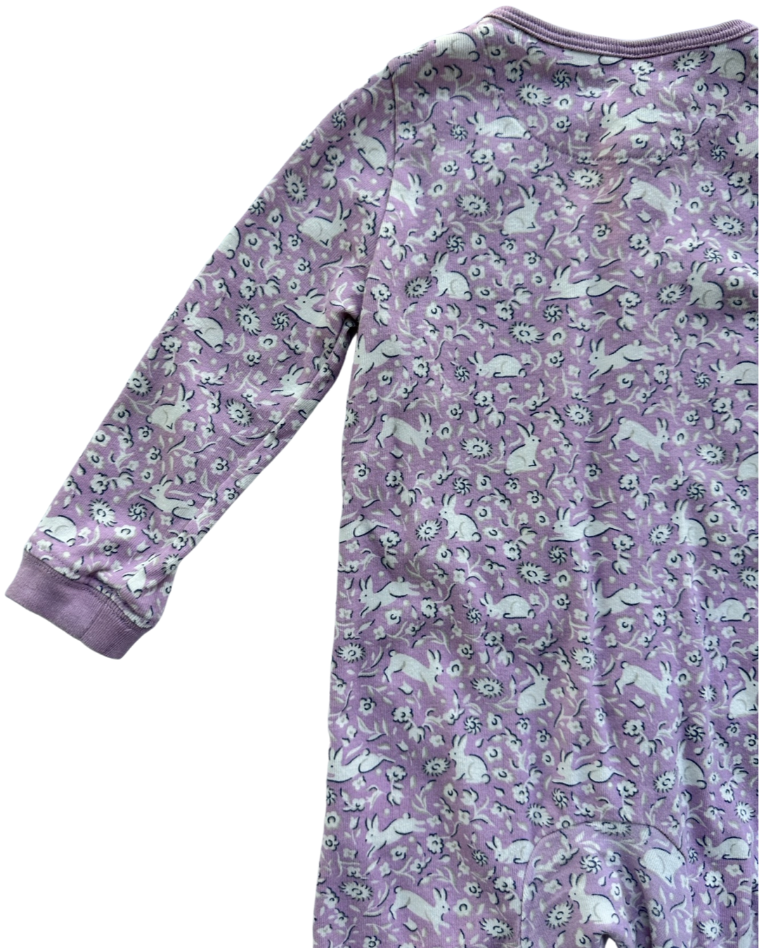 12M-18M Baby Girl Mini Boden Purple Bunny Rabbit Sleeper