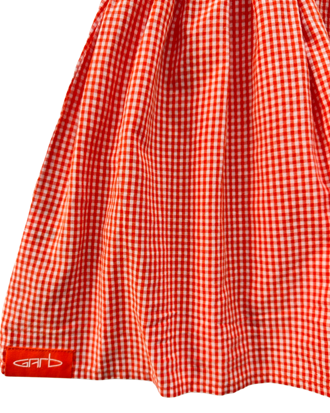 2T Toddler Girl Orange and White Gingham Garb Dress