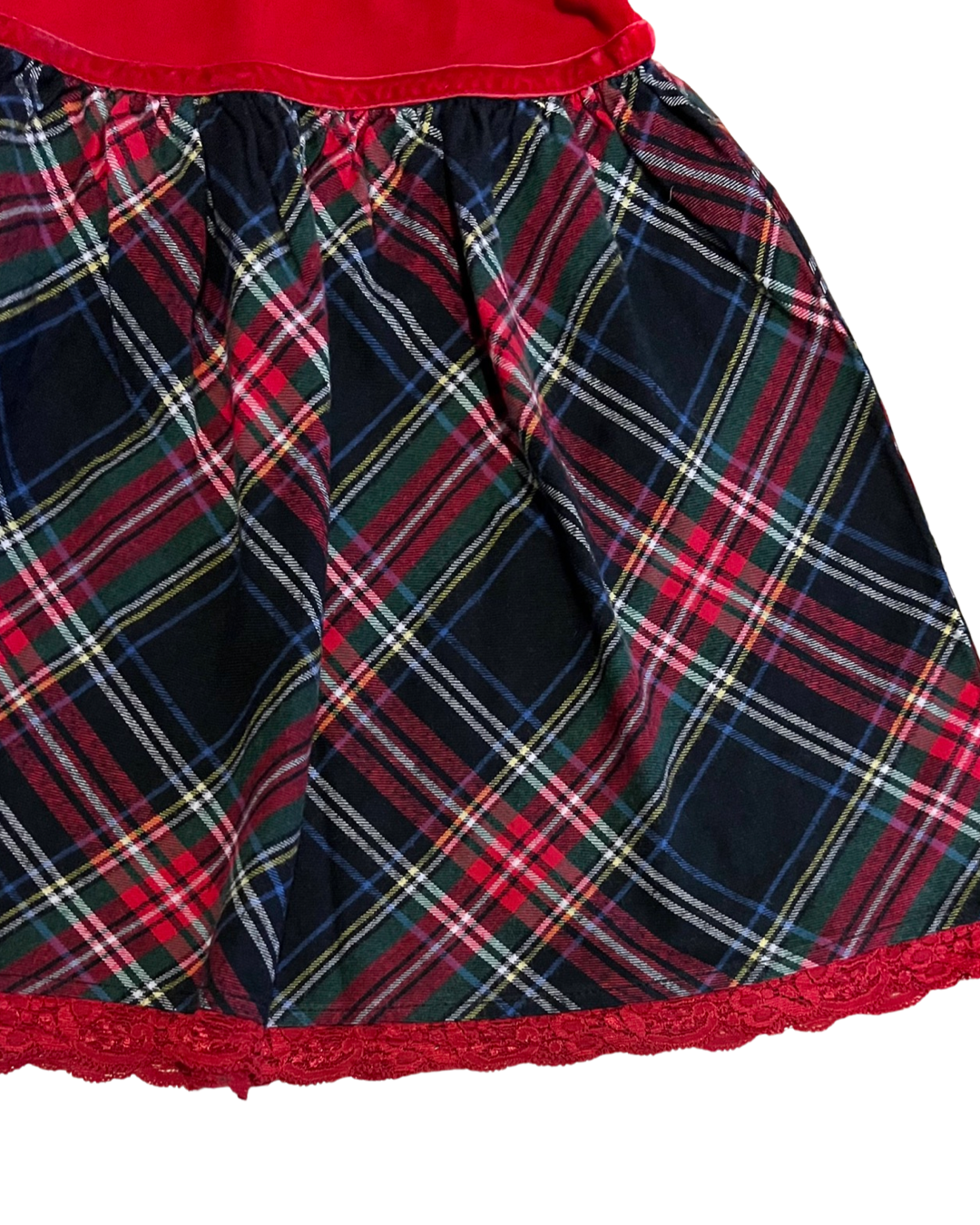 2T Toddler Girl MulberriBush Long Sleeve Tartan Plaid Christmas Dress