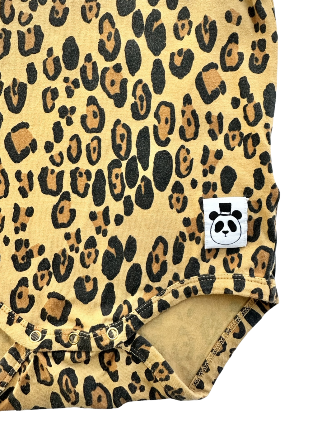12M-18M Baby Girl Mini Rodini Organic Leopard Long Sleeve Onesie