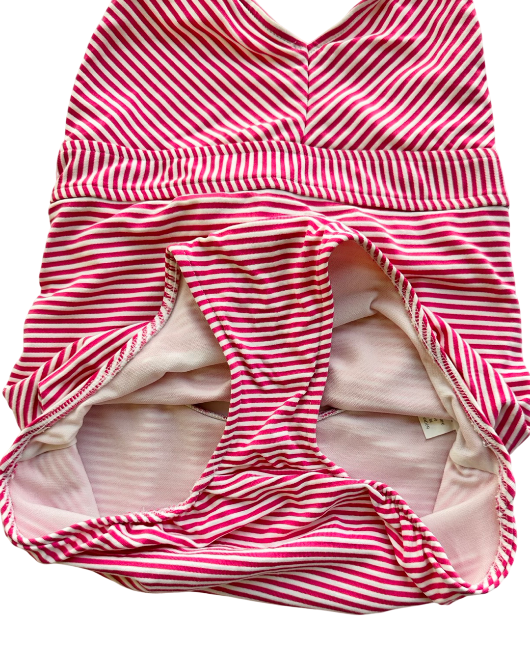 Girls Size 10 Florence Eiseman Pink Striped One Piece Swim Suit