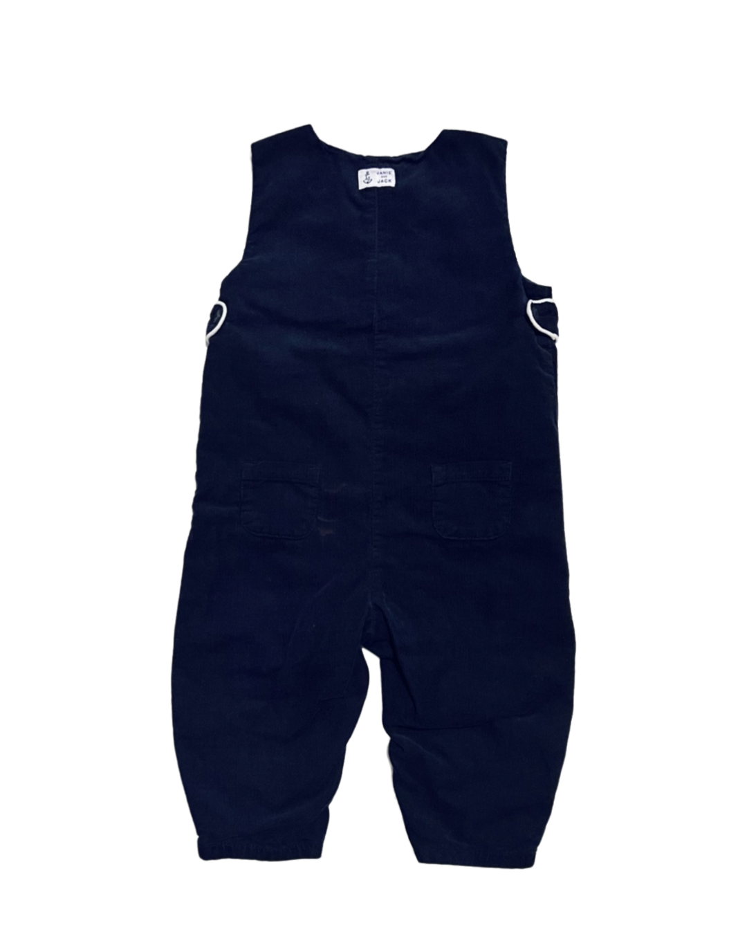 6M-12M Baby Boy Navy Fine Cord Janie & Jack Romper