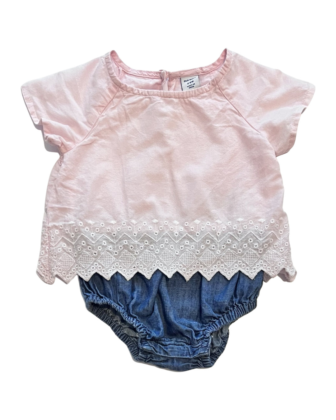 3-6M Baby Girl Old Navy Pink One Piece Bubble