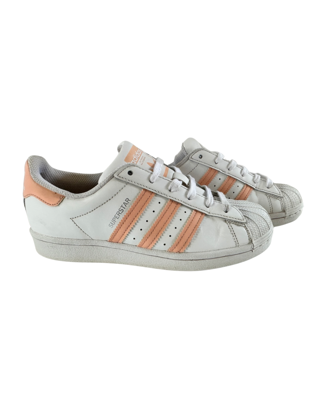 Women’s Size 5.5 Adidas Superstar Pink /Coral Sneaker Shoes