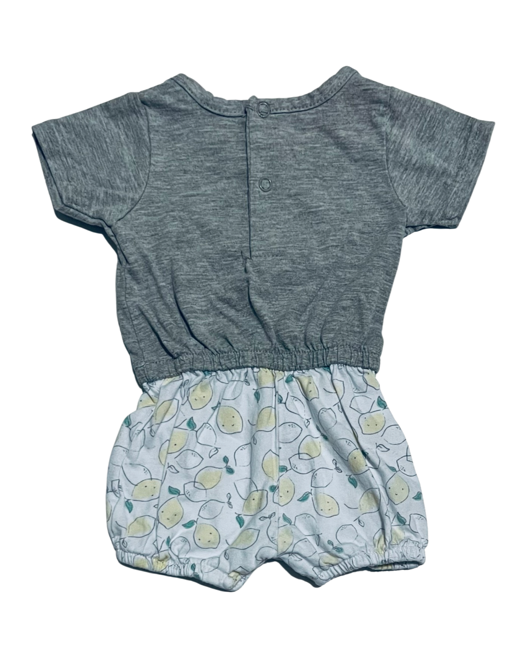 3-6M Baby Girl Lemon Bubble Romper