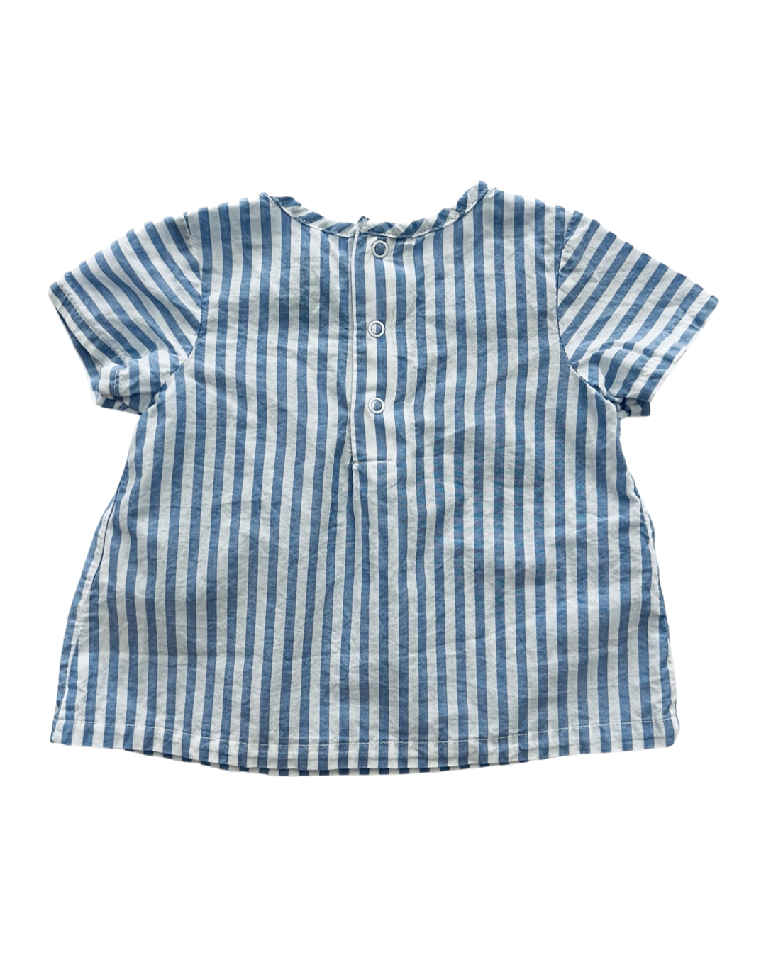 6M Baby Girl Carters Blue & White Stripe Top