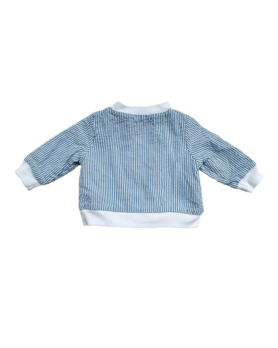 0-3M Baby Boy Blue Seersucker Zip-Up Cat & Jack Jacket