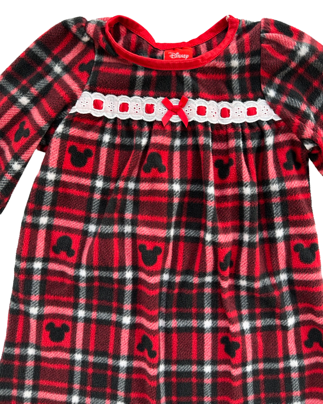 2T Toddler Girl Fleece Disney Minnie Mouse Nightgown PJs