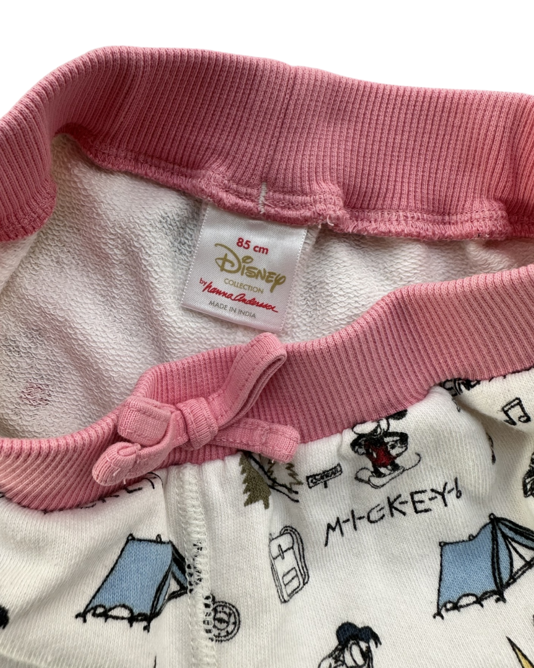 2T Toddler Girl Hanna Andersson Disney Mickey & Minnie Mouse Camping Bubble Shorts