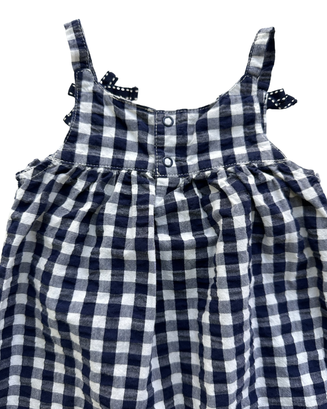 18M Baby Girl Cat & Jack Navy Gingham Romper