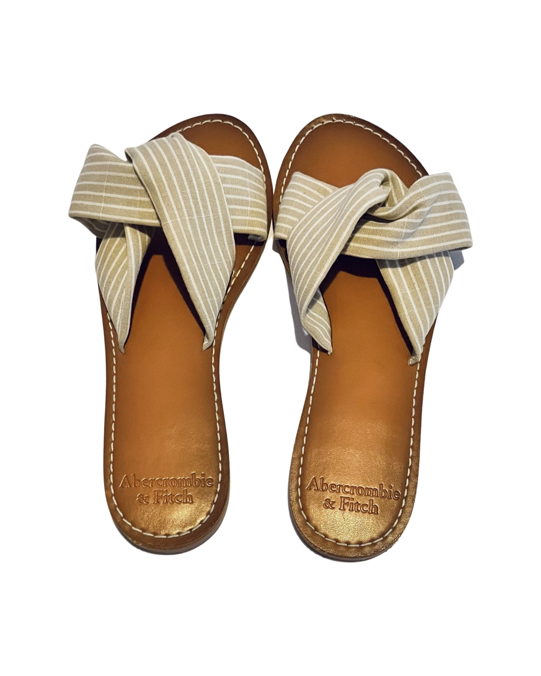 Womens Size 6.5 Abercrombie & Fitch Twist Top Slides Sandals
