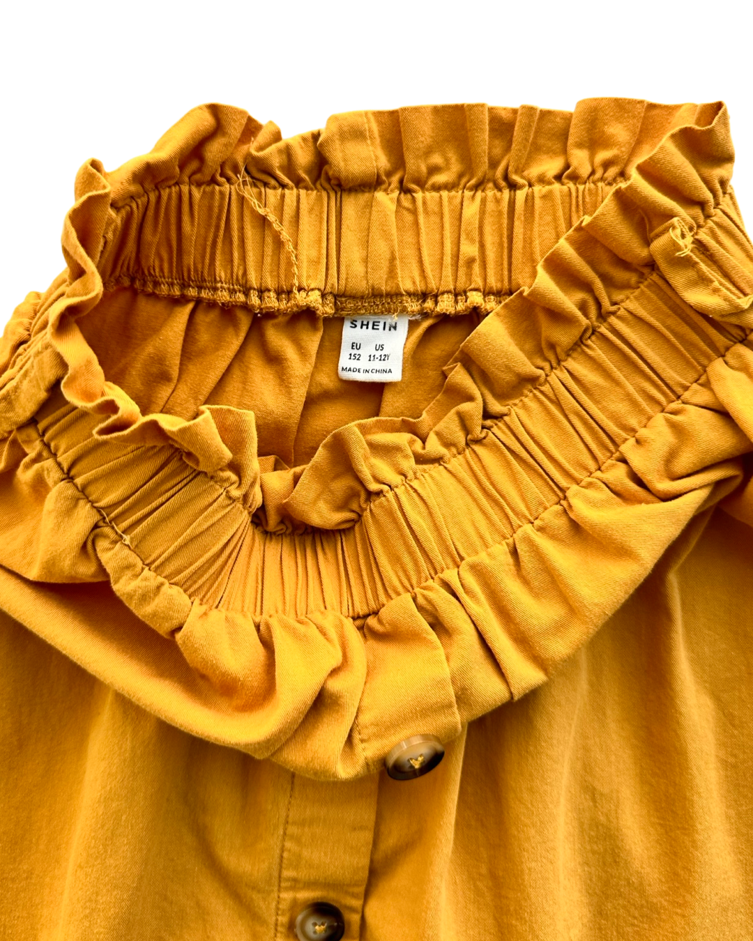 Youth Girls Size 11Y /12Y Mustard Yellow Shein Skirt