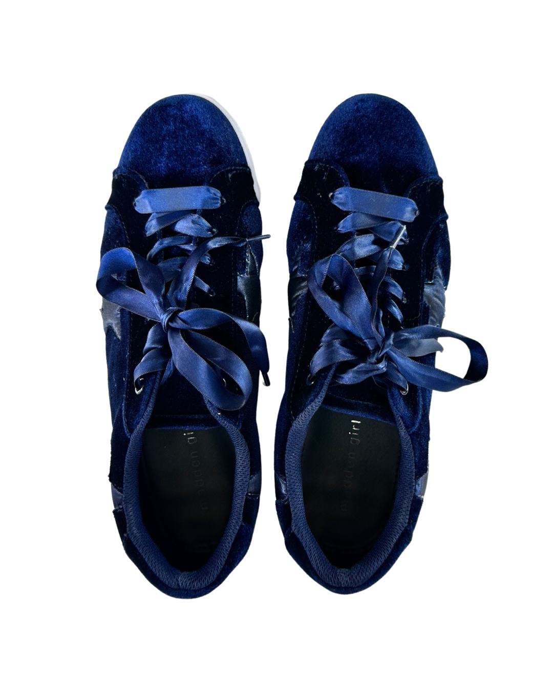 Women’s Size 10 Madden Girl Navy Velvet Starstruck Fashion Sneakers Shoes