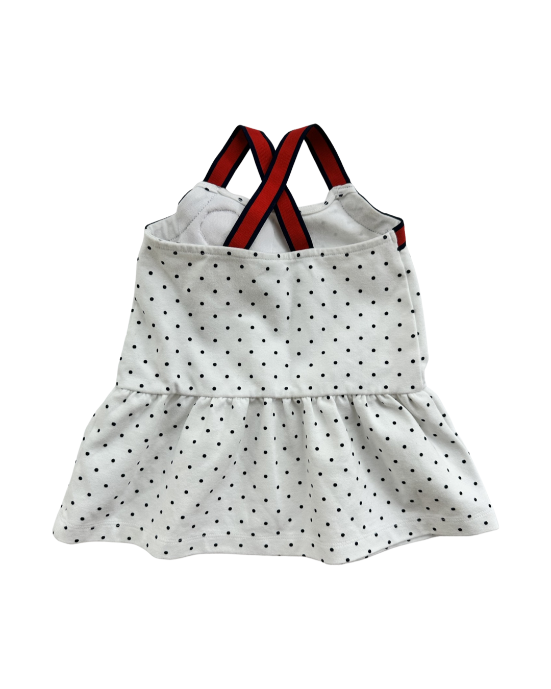 6-12M Baby Girl Janie & Jack Navy Polka Dot Dress
