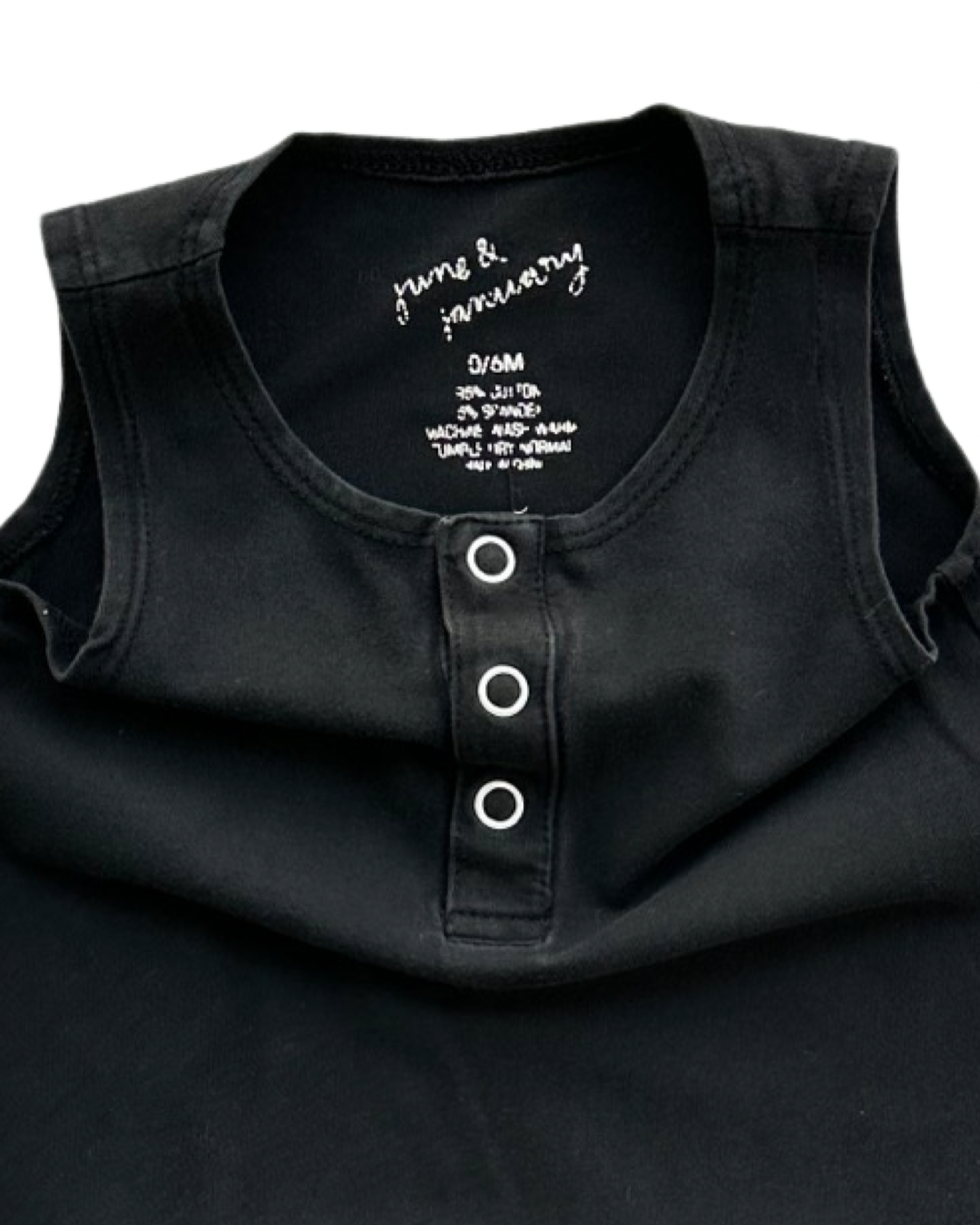 0-6M Baby Boy June & January Black Romper