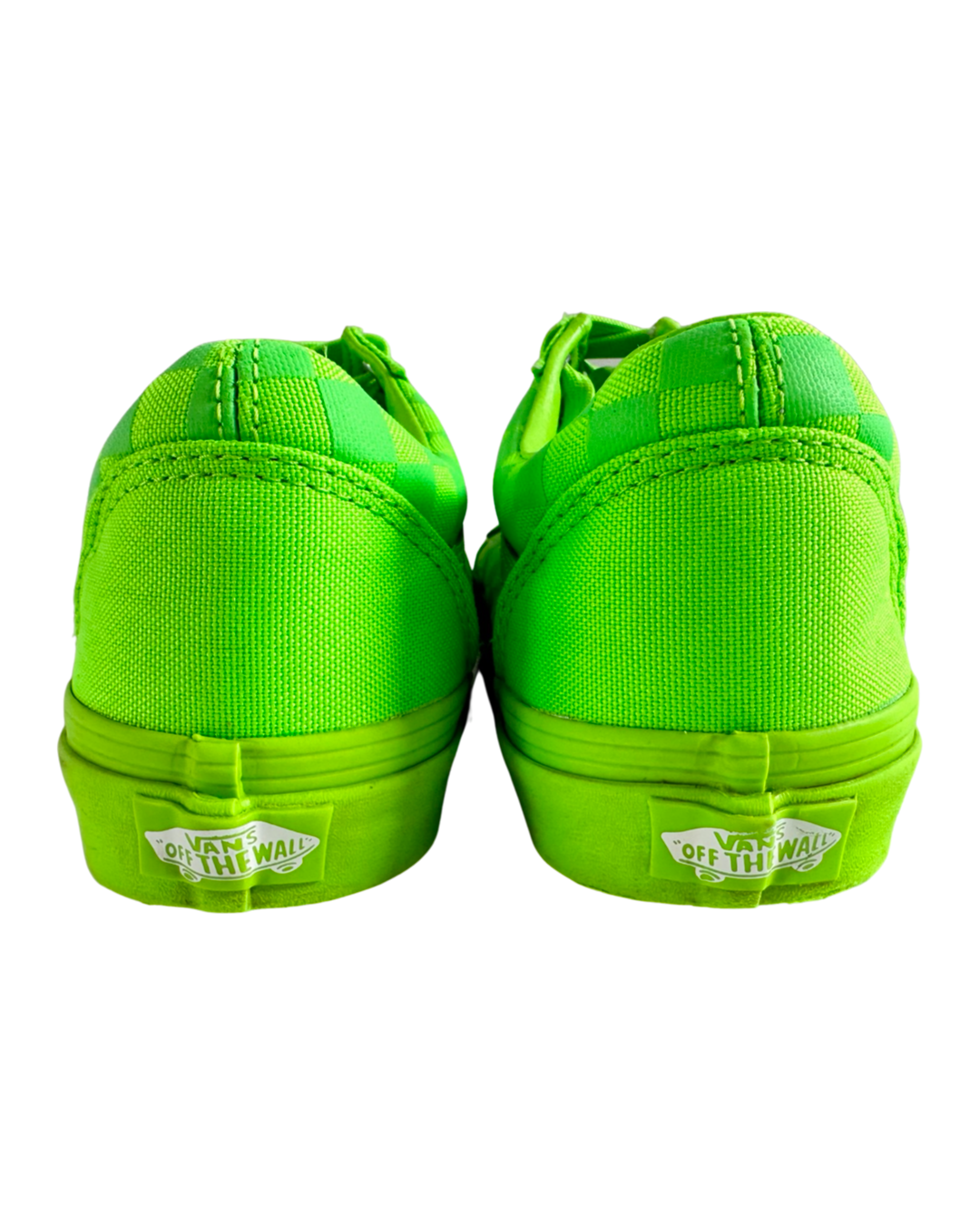 Vans Women Size 8, Men’s 6.5 Old Skool Tonal Checkerboard Skate Shoe - Green Gecko