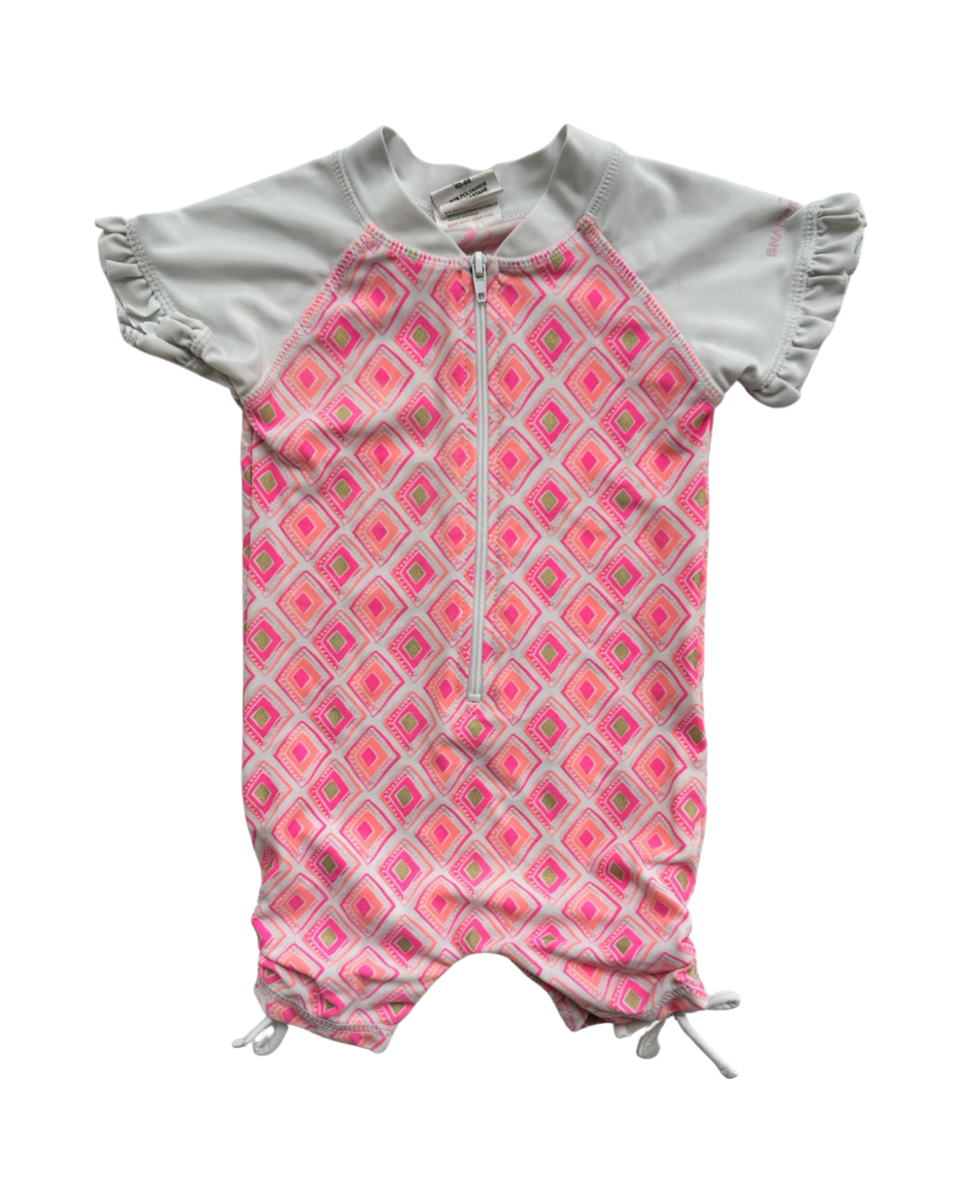 0-6M Baby Girl Pink Snapper Rock RashGuard Swim Suit