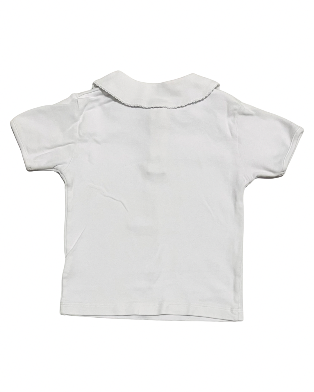 2T Toddler Girl White Peter Pan Collar Shirt Top