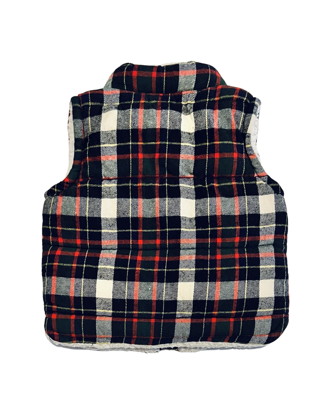 6M-12M Baby Boy Plaid Old Navy Puffer Vest