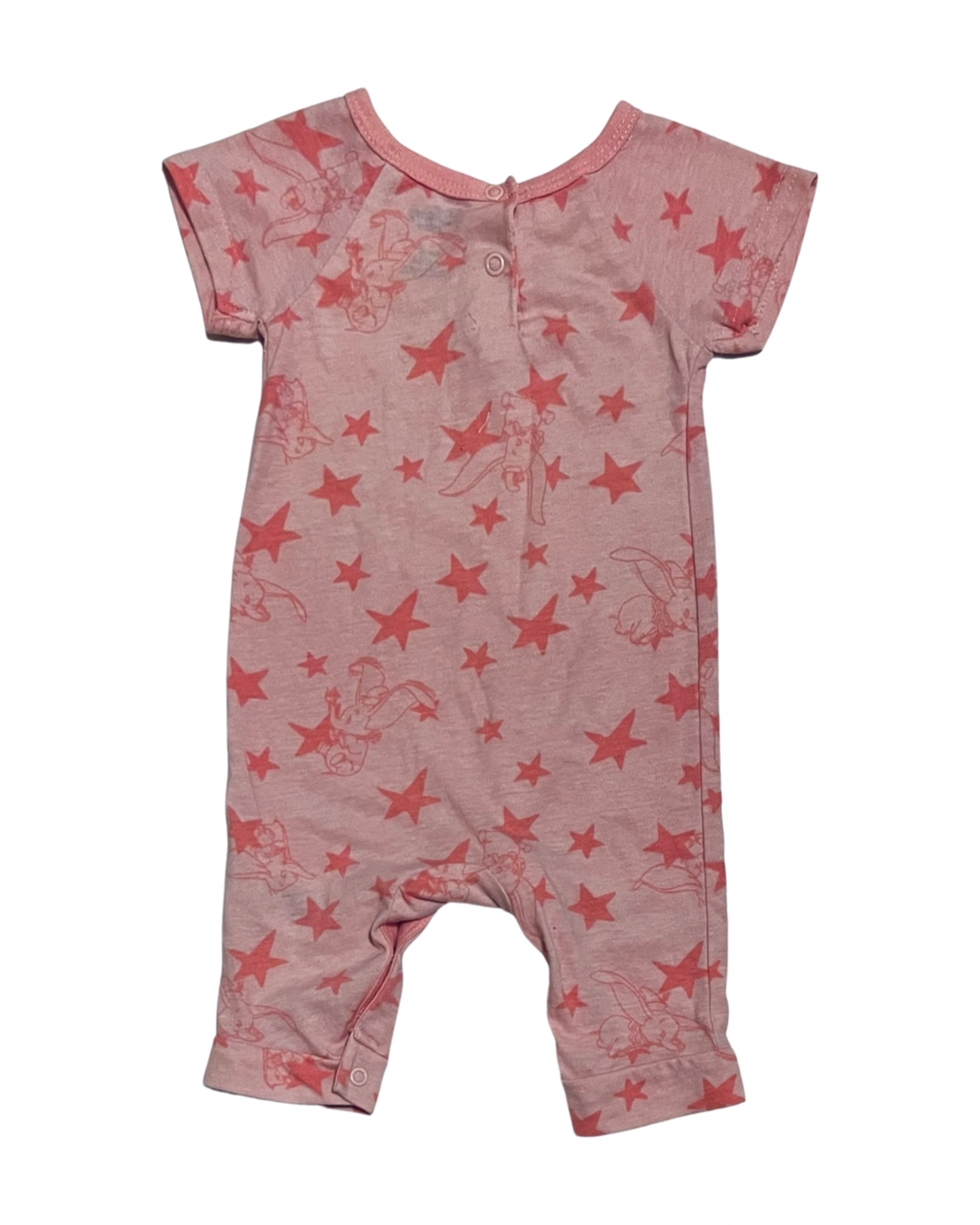 0-3M Baby Girl DISNEY Pink Dumbo Romper