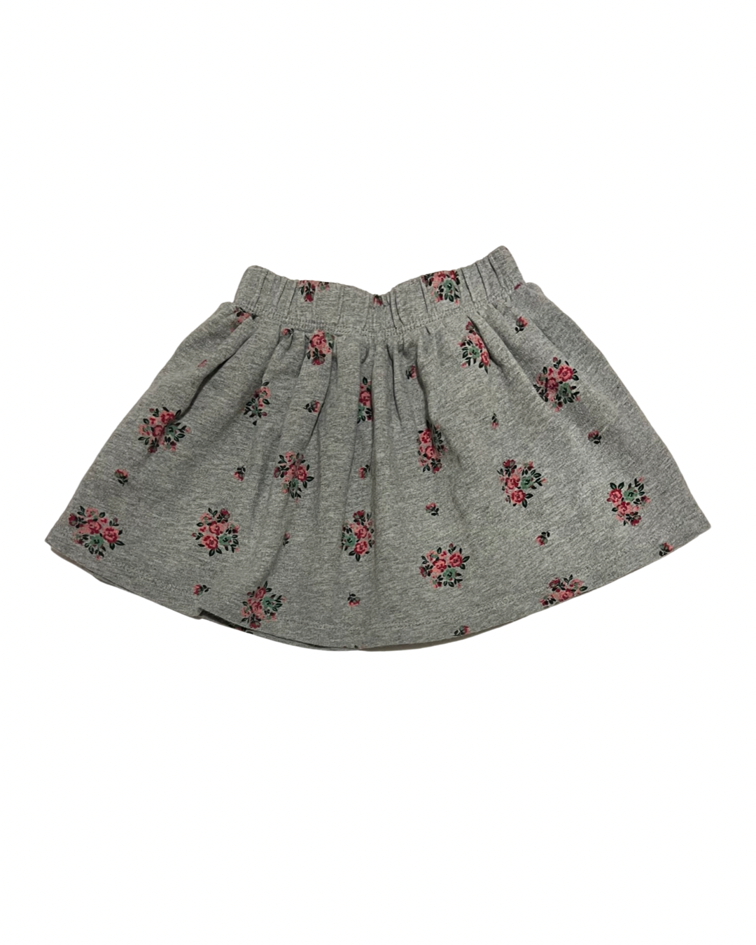 2T Toddler Girl Baby Gap Gray Floral Skirt