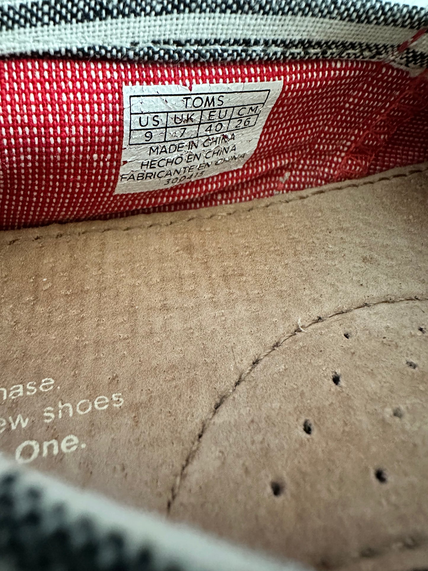 Women’s Size 9 Canvas Patriotic Stars & Stripes Toms Shoes